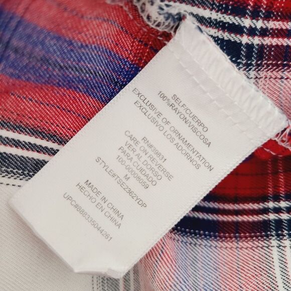 Sam Edelman Plaid High Low Shirt - Picture 12 of 12